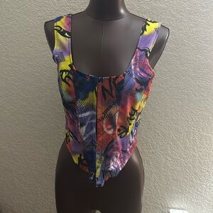 Colorful corset top